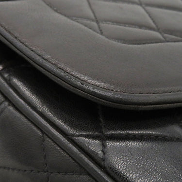 シャネル CHANEL マトラッセ フリンジ ブラック レザー ショルダーバッグ ゴールド金具 黒 タッセル チェーンショルダー