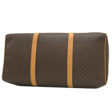 セリーヌ CELINE マカダム ブラウン PVC レザー ボストンバッグ ゴールド金具 総柄 トリオンフ ロゴ ヴィンテージ