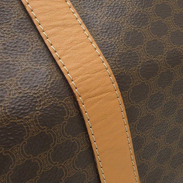 セリーヌ CELINE マカダム ブラウン PVC レザー ボストンバッグ ゴールド金具 総柄 トリオンフ ロゴ ヴィンテージ