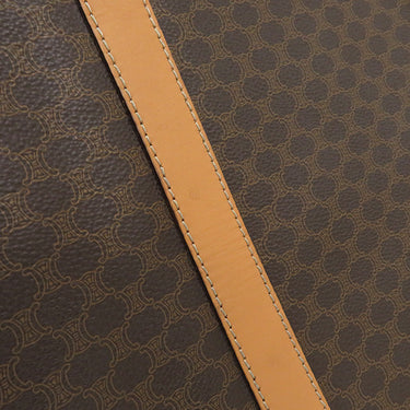 セリーヌ CELINE マカダム ブラウン PVC レザー ボストンバッグ ゴールド金具 総柄 トリオンフ ロゴ ヴィンテージ
