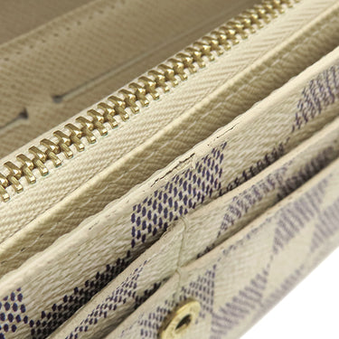 ルイヴィトン LOUIS VUITTON ポルトフォイユ サラ N61735 ダミエアズール ダミエアズールキャンバス 長財布 ゴールド金具 白