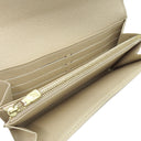 ルイヴィトン LOUIS VUITTON ポルトフォイユ サラ N61735 ダミエアズール ダミエアズールキャンバス 長財布 ゴールド金具 白