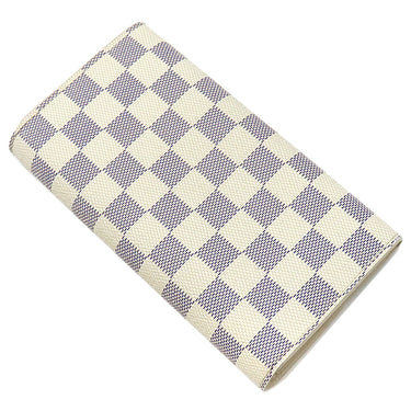 ルイヴィトン LOUIS VUITTON ポルトフォイユ サラ N61735 ダミエアズール ダミエアズールキャンバス 長財布 ゴールド金具 白