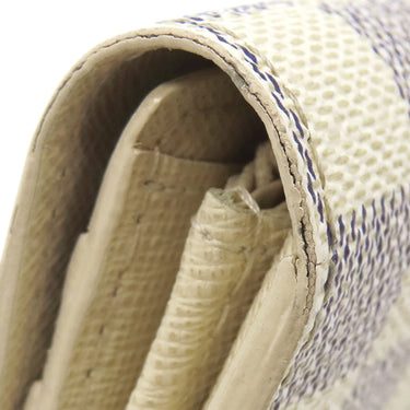 ルイヴィトン LOUIS VUITTON ポルトフォイユ サラ N61735 ダミエアズール ダミエアズールキャンバス 長財布 ゴールド金具 白