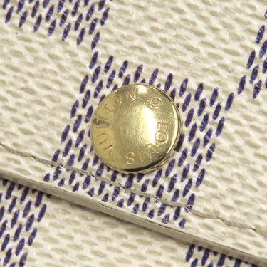 ルイヴィトン LOUIS VUITTON ポルトフォイユ サラ N61735 ダミエアズール ダミエアズールキャンバス 長財布 ゴールド金具 白