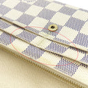 ルイヴィトン LOUIS VUITTON ポルトフォイユ サラ N61735 ダミエアズール ダミエアズールキャンバス 長財布 ゴールド金具 白