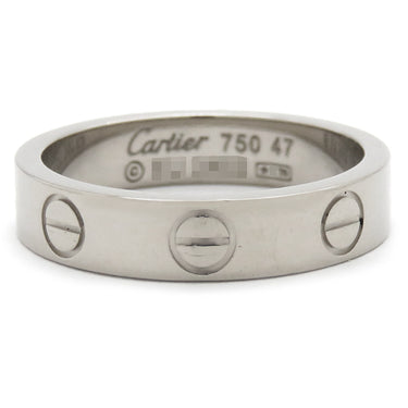 カルティエ Cartier ミニラブリング B4085100 ホワイトゴールド K18WG #47(JP7) リング 指輪 LOVE Ring 750 7号