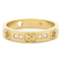 グッチ GUCCI アイコン スター ダイヤリング イエローゴールド K18YG #18 リング 指輪 Au750 750 18K 17号