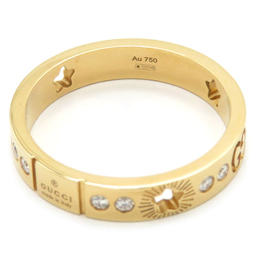 グッチ GUCCI アイコン スター ダイヤリング イエローゴールド K18YG #18 リング 指輪 Au750 750 18K 17号