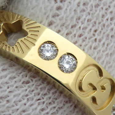 グッチ GUCCI アイコン スター ダイヤリング イエローゴールド K18YG #18 リング 指輪 Au750 750 18K 17号