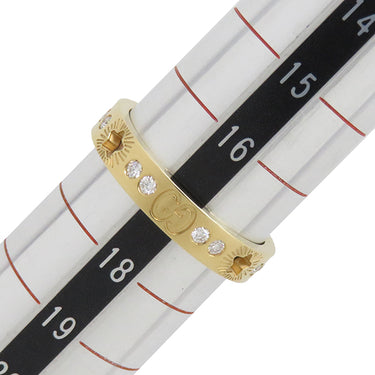 グッチ GUCCI アイコン スター ダイヤリング イエローゴールド K18YG #18 リング 指輪 Au750 750 18K 17号
