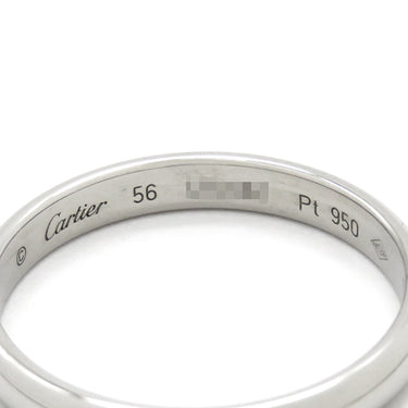 カルティエ Cartier C ドゥ カルティエ B4232456 プラチナシルバー Pt950 #56(JP16) リング 指輪 ウェディングリング プラチナ 16号