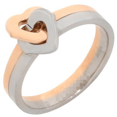 カルティエ Cartier ダブルハート ピンクゴールドXホワイトゴールド K18PG K18WG #49(JP9) リング 指輪 2カラー コンビ 8.5号