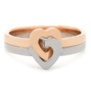 カルティエ Cartier ダブルハート ピンクゴールドXホワイトゴールド K18PG K18WG #49(JP9) リング 指輪 2カラー コンビ 8.5号