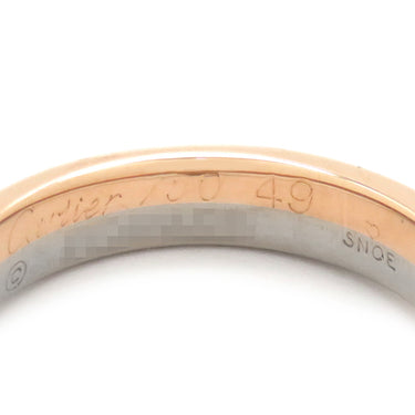 カルティエ Cartier ダブルハート ピンクゴールドXホワイトゴールド K18PG K18WG #49(JP9) リング 指輪 2カラー コンビ 8.5号
