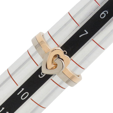 カルティエ Cartier ダブルハート ピンクゴールドXホワイトゴールド K18PG K18WG #49(JP9) リング 指輪 2カラー コンビ 8.5号