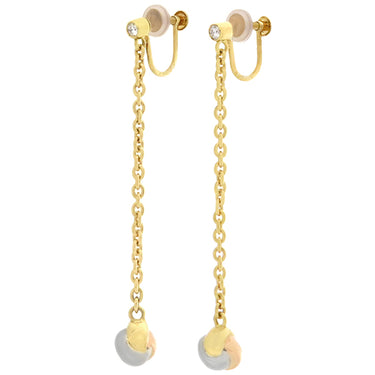 カルティエ Cartier ベビートリニティ B8020800 ホワイトゴールドXイエローゴールドXピンクゴールド K18WG K18YG K18PG ダイヤモンド イヤリング スリーカラー 1Pダイヤ 750 18K 18金