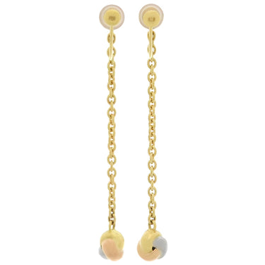 カルティエ Cartier ベビートリニティ B8020800 ホワイトゴールドXイエローゴールドXピンクゴールド K18WG K18YG K18PG ダイヤモンド イヤリング スリーカラー 1Pダイヤ 750 18K 18金