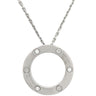 カルティエ Cartier ラブ サークル ダイヤ B7014600 ホワイトゴールド K18WG ダイヤモンド ネックレス 18金 750WG 3Pダイヤ