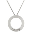 カルティエ Cartier ラブ サークル ダイヤ B7014600 ホワイトゴールド K18WG ダイヤモンド ネックレス 18金 750WG 3Pダイヤ