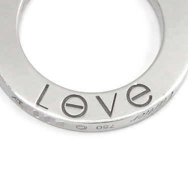 カルティエ Cartier ラブ サークル ダイヤ B7014600 ホワイトゴールド K18WG ダイヤモンド ネックレス 18金 750WG 3Pダイヤ