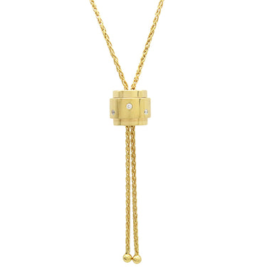 ピアジェ PIAGET ポセションバンドー イエローゴールド K18YG ダイヤモンド ネックレス 750YG 18金 7Pダイヤ ネックレス