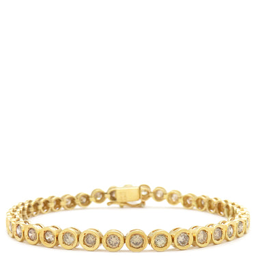 ノンブランド NON BRAND テニスブレスレット イエローゴールド K18YG ダイヤモンド ブレスレット