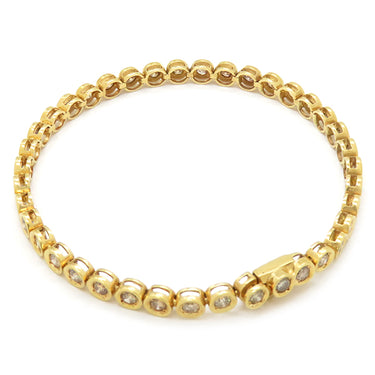 ノンブランド NON BRAND テニスブレスレット イエローゴールド K18YG ダイヤモンド ブレスレット