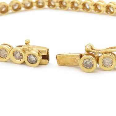 ノンブランド NON BRAND テニスブレスレット イエローゴールド K18YG ダイヤモンド ブレスレット