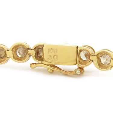 ノンブランド NON BRAND テニスブレスレット イエローゴールド K18YG ダイヤモンド ブレスレット