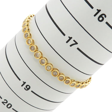 ノンブランド NON BRAND テニスブレスレット イエローゴールド K18YG ダイヤモンド ブレスレット