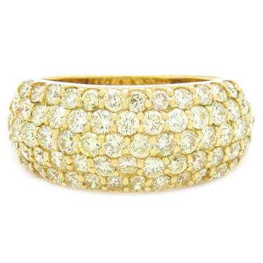 ノンブランド NON BRAND ダイヤリング イエローゴールド K18YG ダイヤモンド リング 指輪 月甲丸 12号