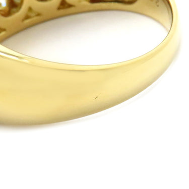 ノンブランド NON BRAND ダイヤリング イエローゴールド K18YG ダイヤモンド リング 指輪 月甲丸 12号