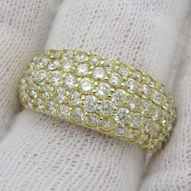 ノンブランド NON BRAND ダイヤリング イエローゴールド K18YG ダイヤモンド リング 指輪 月甲丸 12号