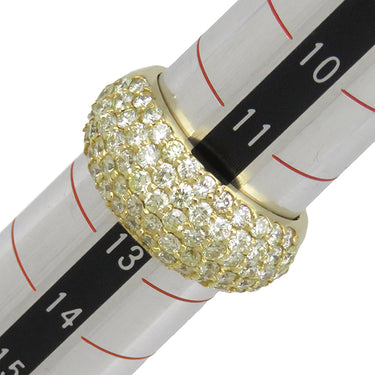 ノンブランド NON BRAND ダイヤリング イエローゴールド K18YG ダイヤモンド リング 指輪 月甲丸 12号