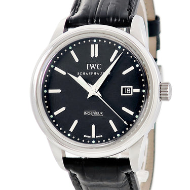 腕時計 IWC IWC ヴィンテージ インヂュニア IW323301 自動巻き メンズ デイト ブラック 黒 バー シースルーバック