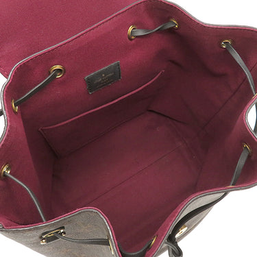 ルイヴィトン LOUIS VUITTON モンスリNM PM M45515 モノグラム モノグラムキャンバス レザー リュック・デイパック ゴールド金具 茶 黒 レザーチャーム欠品