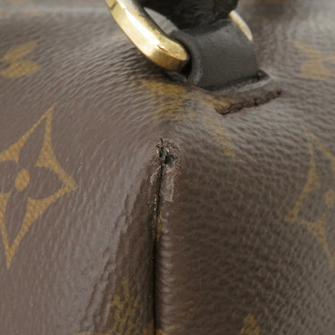 ルイヴィトン LOUIS VUITTON モンスリNM PM M45515 モノグラム モノグラムキャンバス レザー リュック・デイパック ゴールド金具 茶 黒 レザーチャーム欠品
