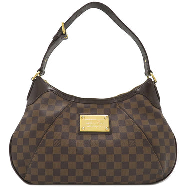 ルイヴィトン LOUIS VUITTON テムズ GM N48181 ダミエエベヌ ダミエキャンバス ショルダーバッグ ゴールド金具 茶 肩掛け