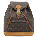 ルイヴィトン LOUIS VUITTON モンスリ MM M51136 モノグラム モノグラムキャンバス リュック・デイパック ゴールド金具 茶 バックパック