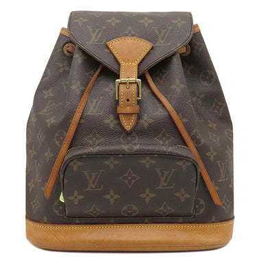 ルイヴィトン LOUIS VUITTON モンスリ MM M51136 モノグラム モノグラムキャンバス リュック・デイパック ゴールド金具 茶 バックパック