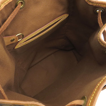 ルイヴィトン LOUIS VUITTON モンスリ MM M51136 モノグラム モノグラムキャンバス リュック・デイパック ゴールド金具 茶 バックパック