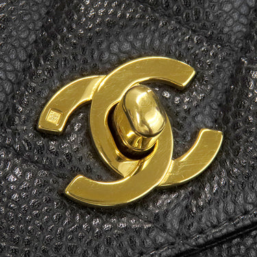 シャネル CHANEL マトラッセ ショルダーバッグ ブラック キャビアスキン ショルダーバッグ ゴールド金具 黒 ココマーク