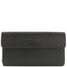 グッチ GUCCI マイクログッチシマ 449364 ブラック レザー 長財布 ゴールド金具 黒 ダブルG ラウンドファスナー