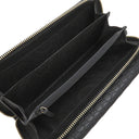 グッチ GUCCI マイクログッチシマ 449364 ブラック レザー 長財布 ゴールド金具 黒 ダブルG ラウンドファスナー