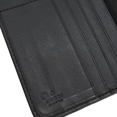 グッチ GUCCI マイクログッチシマ 449364 ブラック レザー 長財布 ゴールド金具 黒 ダブルG ラウンドファスナー