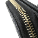 グッチ GUCCI マイクログッチシマ 449364 ブラック レザー 長財布 ゴールド金具 黒 ダブルG ラウンドファスナー