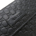 グッチ GUCCI マイクログッチシマ 449364 ブラック レザー 長財布 ゴールド金具 黒 ダブルG ラウンドファスナー