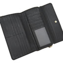 グッチ GUCCI マイクログッチシマ 449364 ブラック レザー 長財布 ゴールド金具 黒 ダブルG ラウンドファスナー