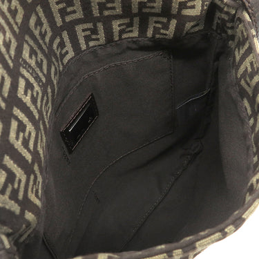 フェンディ FENDI ズッキーノ 8BT075 ブラウン キャンバス レザー ショルダーバッグ シルバー金具 茶